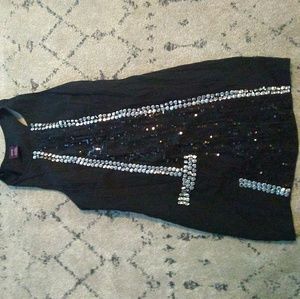 Black sparkly mini dress